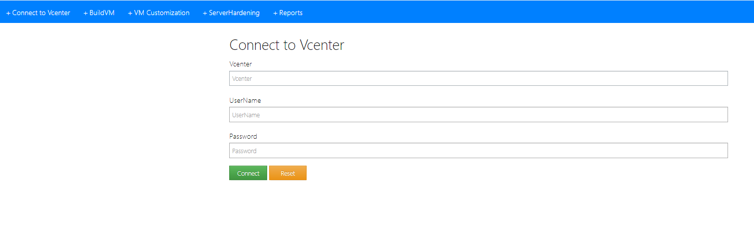 Connect to VCenter