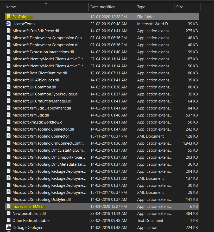 Build the solution and copy PkgFolder and paste into newly created folder which has PackageDeployement files