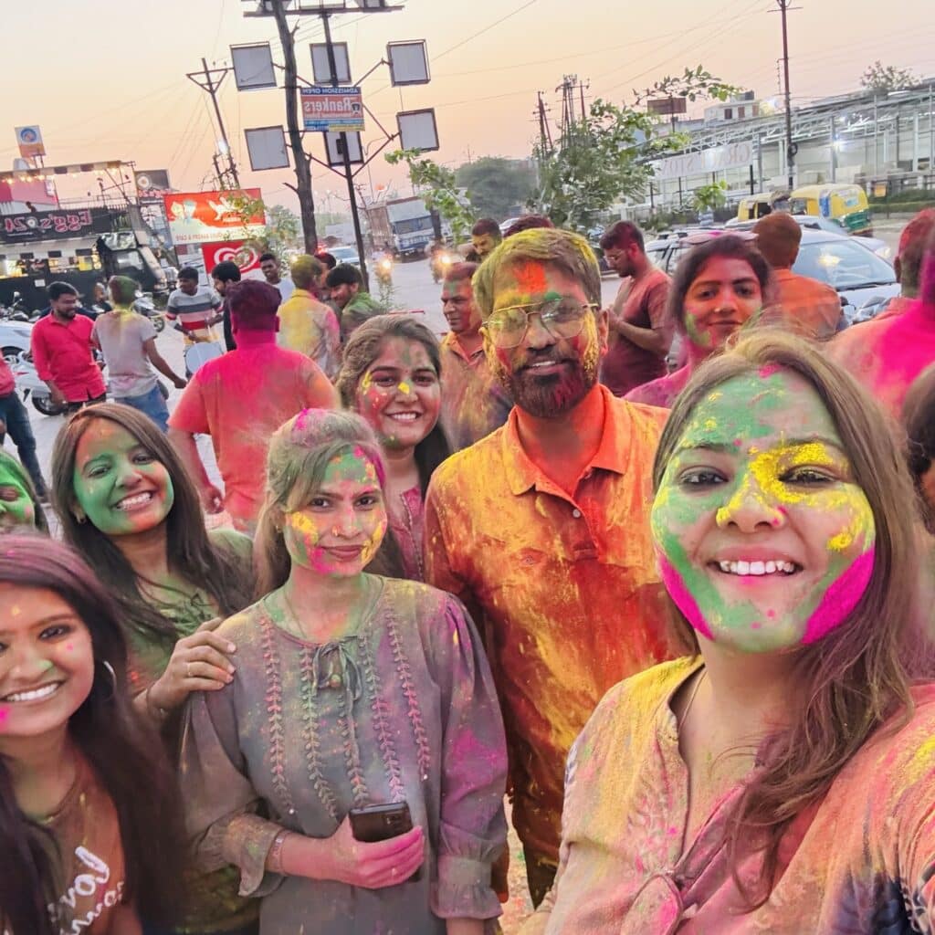 holi celebration with moreyeahs family